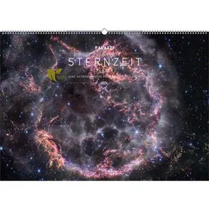 Palazzi Bildkalender 460626, Sternzeit 2026 - Weltraum Motive - Kalender für 2026 mit beeindruckenden Weltraum-Motiven, inkl. 12 Postkarten. Ideal für Büro oder als Geschenk, gedruckt auf hochwertigem Fotopapier.