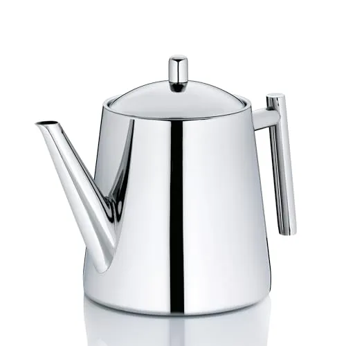 kela Teekanne ANCONA 1,7 l - Edelstahl Teekanne mit herausnehmbarem Sieb für perfekten Teegenuss, ideal für losen Tee und Teebeutel. Hält Tee bis zu 2h warm und ermöglicht einfaches Einschenken.