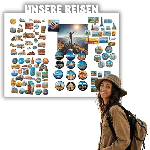 Anwicar Magnettafel Unsere Reisen von Anwicar