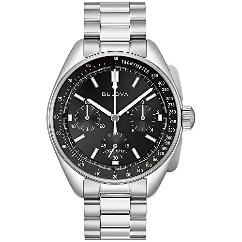 Bulova Lunar Pilot 96K111 Herrenuhr – Quarz-Chronograph - Armbanduhren mit 50m Wasserdichtigkeit, Saphirglas und Edelstahlarmband für stilvolle Herren, ideal für jeden Anlass.