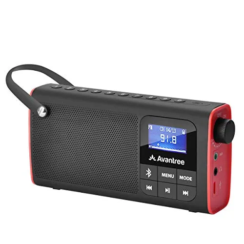 Avantree 3 in 1 Tragbares FM Radio mit Bluetooth - Multifunktionales Radio: Genießen Sie Musik kabellos via Bluetooth, FM Radio oder Micro SD. Kompakt und leicht, ideal für unterwegs. Mit 24 Monaten Garantie.