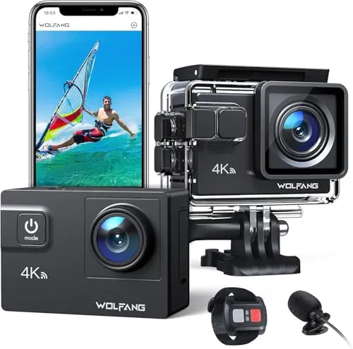GA300 Action Cam 4K - Unterwasserkamera mit WiFi und 60FPS - Action-Cam für Sport- und Unterwasseraufnahmen bis 40m, bietet brillante 4K Ultra HD Videoqualität und Bildstabilisierung für perfekte Aufnahmen.