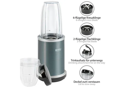 KSB-100G Standmixer 1000W - Multifunktionaler Standmixer mit 700ml Behälter, ideal für Smoothies, Säfte und sogar zum Mahlen von Kaffee. BPA-frei und mit rutschfesten Füßen für sicheren Einsatz.