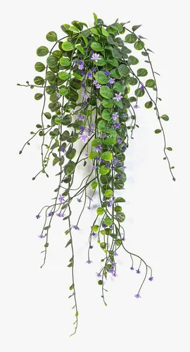 Kunstblume Silberregen Hänger KEMMO, lila, 60 cm - Elegante Kunstblume für stilvolle Dekoration im Innenbereich. Ideal für kreative Arrangements und sorgt für einen farbenfrohen Akzent. Lieferung ohne Übertöpfe.