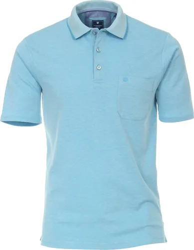 REDMOND Casual Herren Polo-Shirt Kurzarm Jersey Türkis - Poloshirts für Herren, Regular Fit aus atmungsaktivem Baumwollmix. Ideal für Freizeit und Business, pflegeleicht und komfortabel.