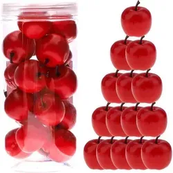 Apfel Künstliche Rot Kunststoff Dekoration 27 Stück - Verschönere deine Räume mit diesen 27 lebensechten, roten Äpfeln aus hochwertigem Kunststoff. Ideal für kreative Dekorationen in Geschäften, Büros oder bei Festen – bring frischen Schwung in jedes Ambiente!