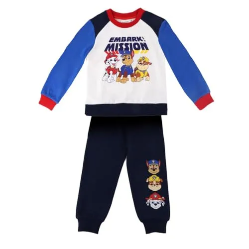 PAW PATROL Trainingsanzug für Jungen – Bequeme Sportbekleidung - Hochwertiger Trainingsanzug aus Baumwolle-Polyester-Mix, ideal für aktive Jungen. Mit elastischen Bündchen und stylischem PAW Patrol Design, erhältlich in den Größen 98-116.