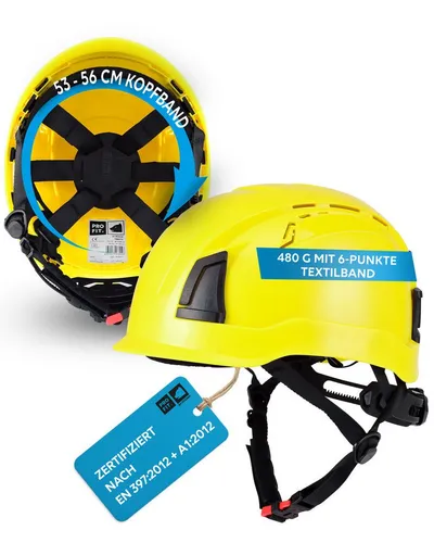 Schutzhelm D!-Rock high viz gelb EN 397 PROMAT