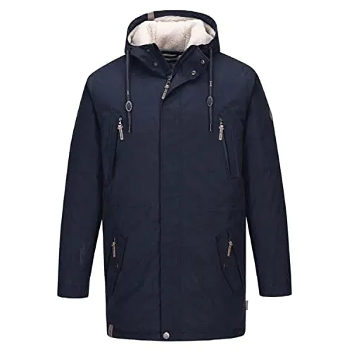 Blue Wave Herren Funktionsparka Kuddel - Wasserdichte Winterjacke in Marine, Größe 5XL - Funktionsjacke mit ultimativem Wetterschutz, vielen Taschen und anpassbarer Passform für optimalen Komfort bei rauem Wetter.