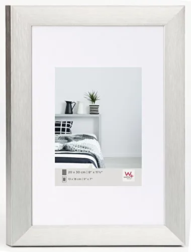 walther design AL318S Aluline Aluminiumrahmen 13 x 18 Silber, 13 x 18 cm