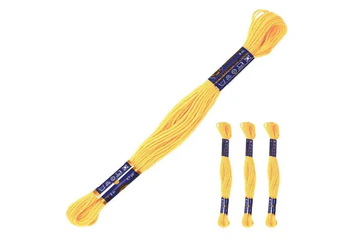 maDDma 3 Docken Stickgarn Sticktwist Stickgarn, 8 m, 1142 warmes Gelb