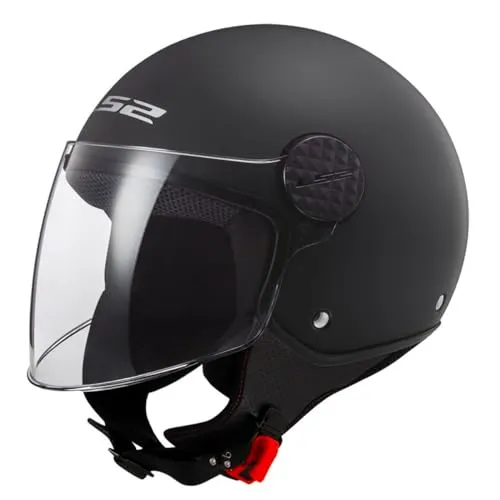 LS2 Jet-Motorradhelm SPHERE II SOLID Matt Black XXL - Motorradhelm aus HPTT-Polycarbonat, bietet hohe Widerstandsfähigkeit und optimale Stoßdämpfung. Hypoallergener Innenraum und ECE 22.06-zertifiziert für maximale Sicherheit.