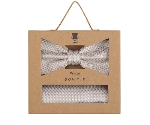 Prince Bowtie Fliege in beige von Seidenfalter