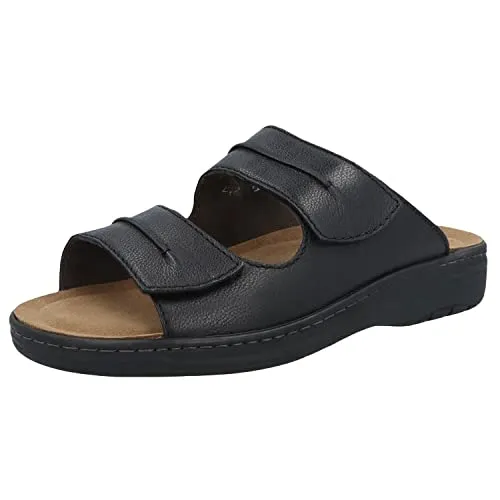 Solidus 78060 Man Special - Weite H schwarz Gr. 44.5 - Herren Clogs & Pantoletten mit herausnehmbarem Fussbett und bequemem Riemen mit Klettverschluss, ideal für optimalen Tragekomfort.