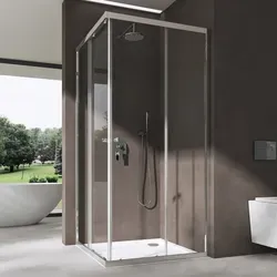 doporro Eckdusche Duschkabine mit Schiebetür - Eckdusche mit 6mm ESG-Sicherheitsglas und NANO-Beschichtung, ideal für eine stilvolle Badgestaltung und einfache Montage.