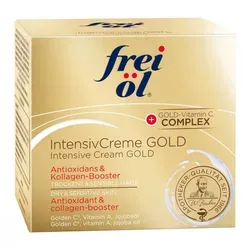 Frei öl Hydrolipid Intensivcreme Gold - Medizinische Körperpflege mit hochkonzentriertem Vitamin C und Goldpartikeln für strahlende Haut. Reduziert Falten und unterstützt die Kollagenbildung für ein jugendliches Aussehen.