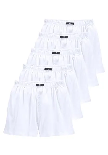 H.I.S Weite Herren Boxershorts 5er Pack (9, weiß) in weiß von HIS