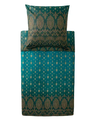 Bassetti Satin Bettwäsche GOLD DECOR | V1 Smaragdgrün in grün von Bassetti
