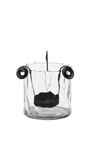 finehomegarden Windlicht mit Teelichthalter aus klarem Glas Ø 10 cm, Höhe 10 + 17 cm (1 St), Zeitloses Kerzen- & Deko-Windlicht 2Größen wählbar