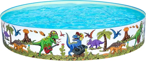 Bestway Fill 'N Fun Planschbecken Dinosaurier Ø 244x46 cm Poolbecken Gartenpool