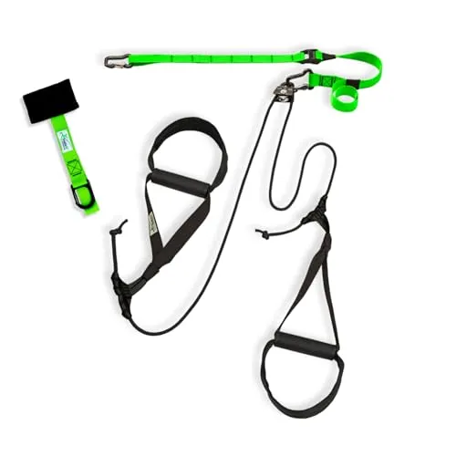 eaglefit Premium Sling-Trainer „Allround“ für effektives Krafttraining - Schlingentrainer für Krafttraining, verstellbar von 90-310 cm, ideal für Zuhause und unterwegs mit umfangreichem Zubehör für ein effektives Ganzkörpertraining.