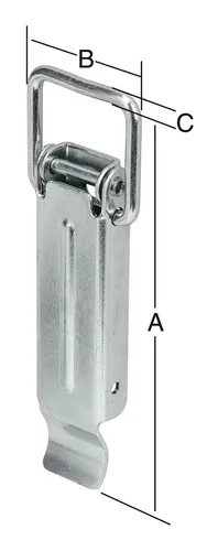 VORMANN Spannverschluss mit Plombiermöglichkeit, ungelocht, Stahl
