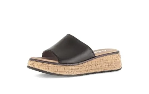Gabor Pantolette schwarz 40 EU - Elegante Sandalen in Größe 40, aus hochwertigem Glattleder mit 5 cm Absatzhöhe, ideal für stilvolle Sommerlooks und perfekten Tragekomfort.
