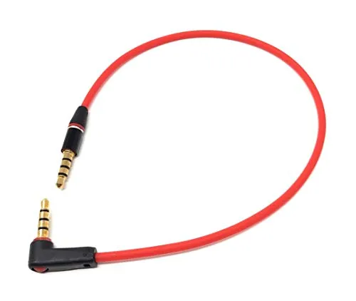 SYSTEM-S 4 Poliges 3.5 mm Klinke gewinkelt Headset Stereo Aux Kabel Verlängerung 30 cm