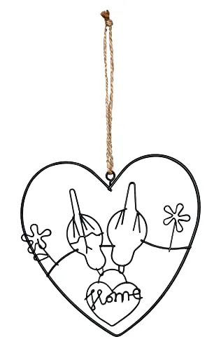 levandeo Metall Herz 15x15cm Hänger Vogel Home Schwarz Gartendeko Türschild Wandbild Deko Gartenschild Geschenkidee