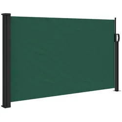 furnicato Markise Ausziehbare Seitenmarkise 120x500 cm Dunkelgrün mit Stahl-Aluminium (1-St) grün 120 cm x 500 cm x 1 cm