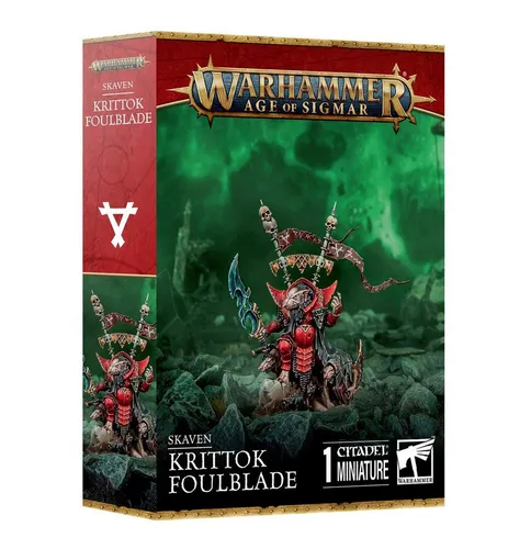 Games Workshop Spielfigur Krittok Faulklinge - Entdecke die Skaven-Fraktion im Warhammer Age of Sigmar. Diese detailreiche Spielfigur bringt strategische Tiefe ins Spiel und ist ideal für Sammler und Spieler.