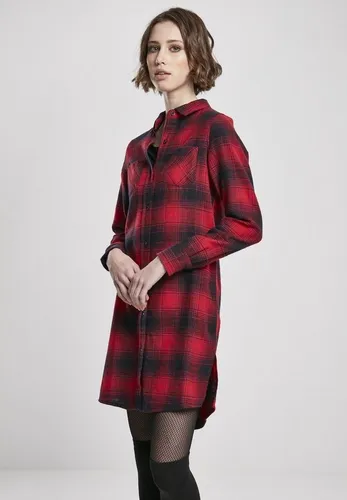 Urban Classics Damen Karo Shirt Kleid in Dunkelblau/Rot M von Urban Classics