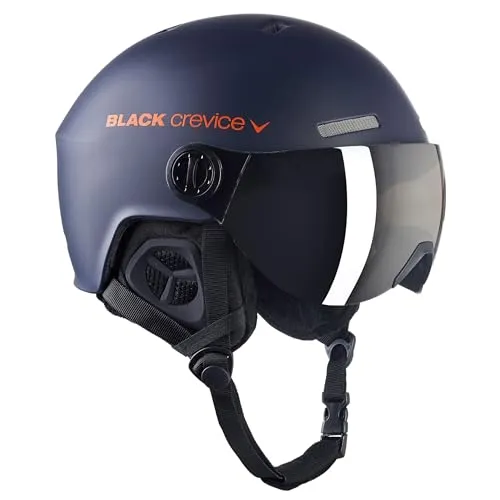 Black Crevice Erwachsene Skihelm Gstaad, Navy/orange, 54-57 cm