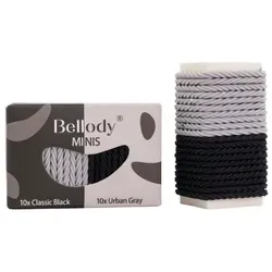 Bellody Minis Haargummis Black/Gray 20 Stück