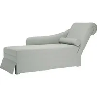 vidaXL Chaiselongue mit Nackenrolle - Hellgrau Samt, Rechte Armlehne - Gartenmöbel: Stilvolle Chaiselongue aus weichem Samt für optimalen Komfort und Unterstützung, ideal für gemütliche Ecken im Wohnbereich.