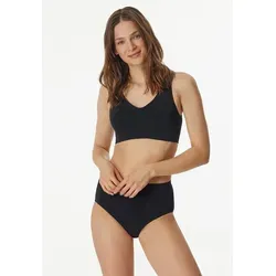 Schiesser Damen Bustier Classic Seamless mit herausnehmbaren Pads, schwarz - Funktionsunterwäsche mit nahtlosem Design für hohen Tragekomfort, breitere Träger und herausnehmbare Pads für leichte Stützfunktion, ideal für den Alltag.