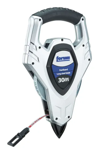 Forum Rahmenbandmaß Stahlband 30m x 13 mm - Hochwertiges Messgerät mit robustem Stahlband für präzise Messungen bis 30m, ideal für Bau- und Renovierungsprojekte.