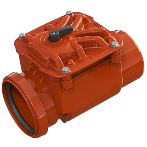 UZMAN Rückstauklappe Rückstauverschluss mit verriegelbarer Rückstauklappe Rattenschutz (DN125)