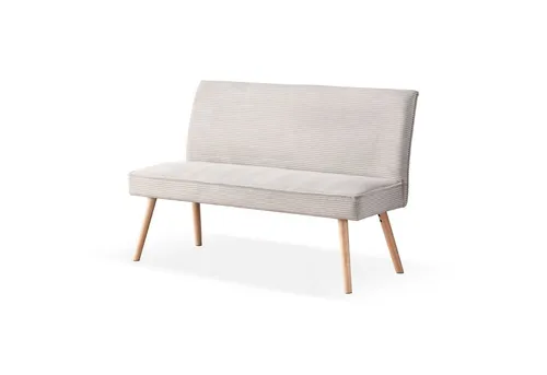 B&D home Sitzbank PAUL, gepolstert, Holzbeine, Grau von B&D home