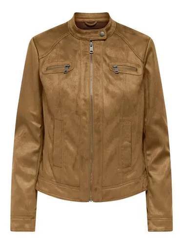 ONLY Lederimitatjacke ONLBANDIT FAUX SUEDE JACKET OTW - Funktionsjacken mit rockigem Flair, leichtes Material und praktische Eingrifftaschen für deinen perfekten Look!