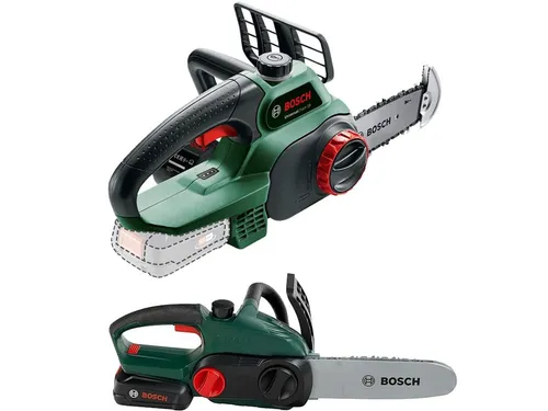 Bosch Professional Akku-Kettensäge UniversalChain 18 Set 1, 20 cm Schwertlänge, inkl. BOSCH Spielzeug Kettensäge Theo Klein