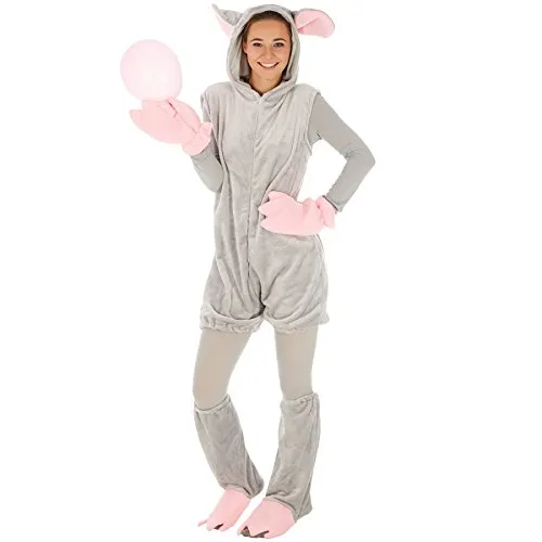 tectake® Kostüm Maus - Niedliches Tierkostüm für Fasching und Mottopartys, flauschig und bequem – werde zum Hingucker auf jeder Feier!