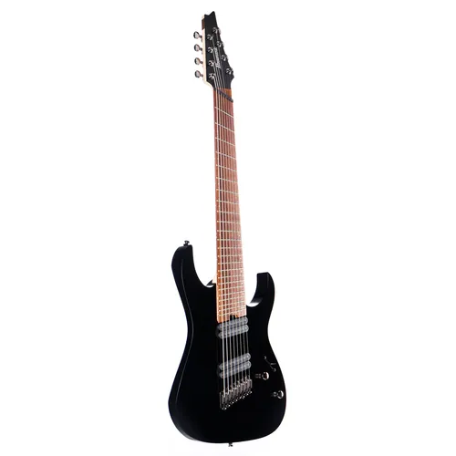 Ibanez RGMS8-BK Multiscale E-Gitarre - E-Gitarre mit 8 Saiten, innovativem Multiscale-Hals für optimierte Spielbarkeit und Klang, ideal für moderne Musikstile.