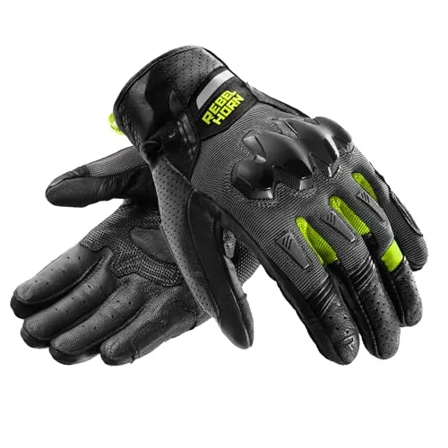Motorradhandschuhe Gelb von Rebelhorn
