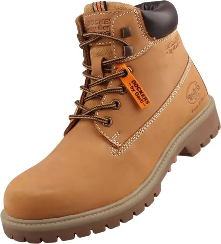 Dockers by Gerli Herren Boots 53AX003 - Stylische Lederstiefel in hellbraun - Hochwertige Lederstiefel für Herren, ideal für Freizeit und Outdoor. Rutschfeste Sohle und gepolstertes Innenfutter sorgen für Komfort und Stabilität bei jedem Schritt.