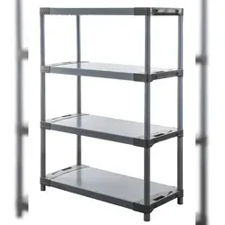 PROREGAL Kunststoffregal GREY BEAR Low, 138x110x46cm - Werkstatteinrichtung: Robust und modular kombinierbar, mit einer Fachlast von bis zu 120 kg pro Ebene – ideal für Garagen und Werkstätten.