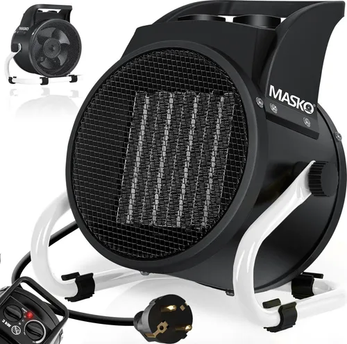 MASKO Heizgerät 3000 W - Keramik Heizlüfter - Heizlüfter für effiziente Wärme mit schneller Erhitzung, mobil und ideal für Bau- und Arbeitsplätze, kein Überhitzungsrisiko dank selbstregelndem System.