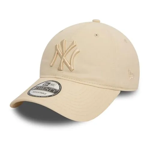 New Era 9Twenty Adjustable Cap - New York Yankees hellbeige - Hüte & Mützen, stylische und bequeme Baseballcap aus 100% Baumwolle, ideal für den Sommer und perfekt für Fans der New York Yankees.