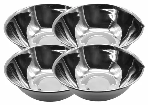 4x Edelstahl Schüssel 27cm Rührschüssel Salatschüssel Servierschüssel Schale