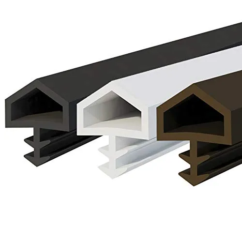 DQ-PP Türdichtung – Weiß – 10 Meter – TPE Gummi – STD-05 – Falzbreite: 12mm – Nutbreite: 4mm – Zimmertürdichtung Gummidichtug Dichtband Zargendichtung Dichtprofil Holztür Antidehnungsfaden